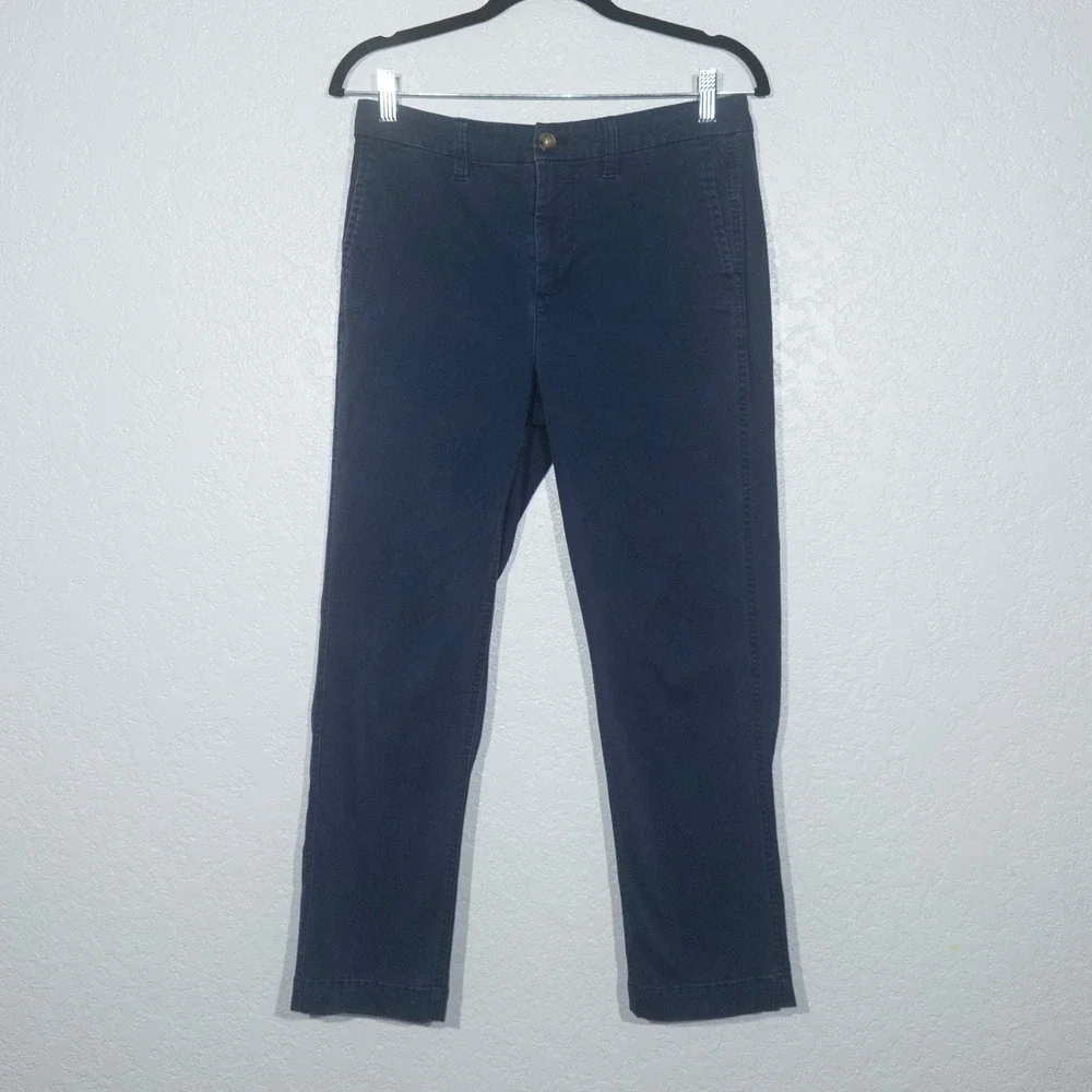 J. Crew Navy Blue High-Rise Girlfriend Chino Pants Size‎ 4